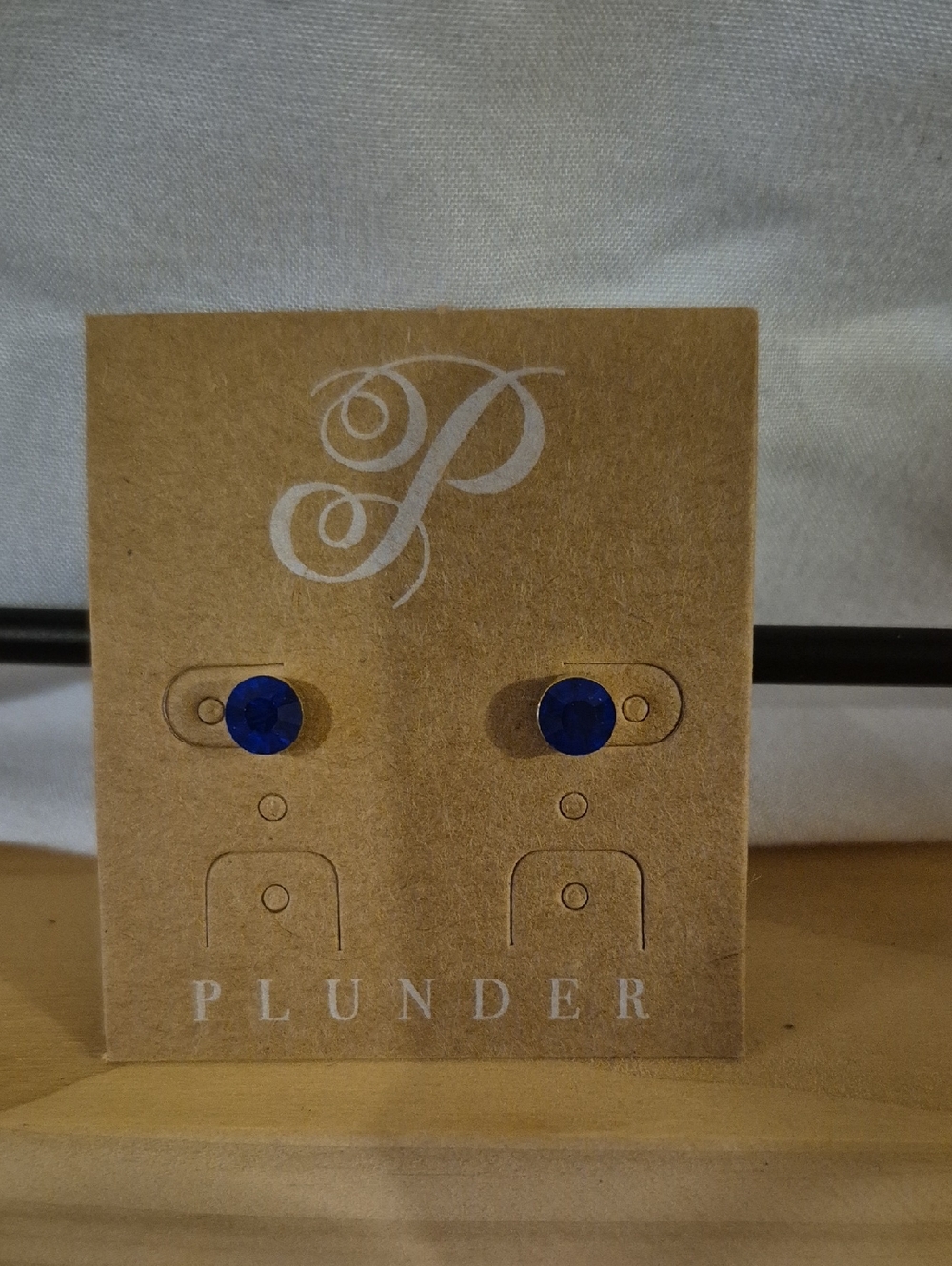 Plunder Cobalt Blue Faceted Crystal Stud Earrings